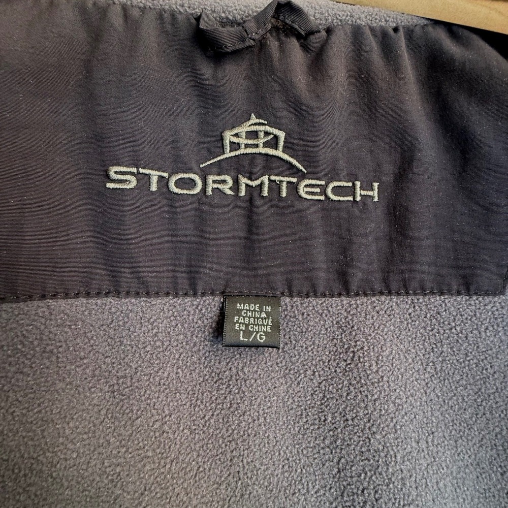 Stormtech Vest LG Black Full Zip Fleece Lined Sleeveless Shell Golf Windbreaker - Picture 4 of 12
